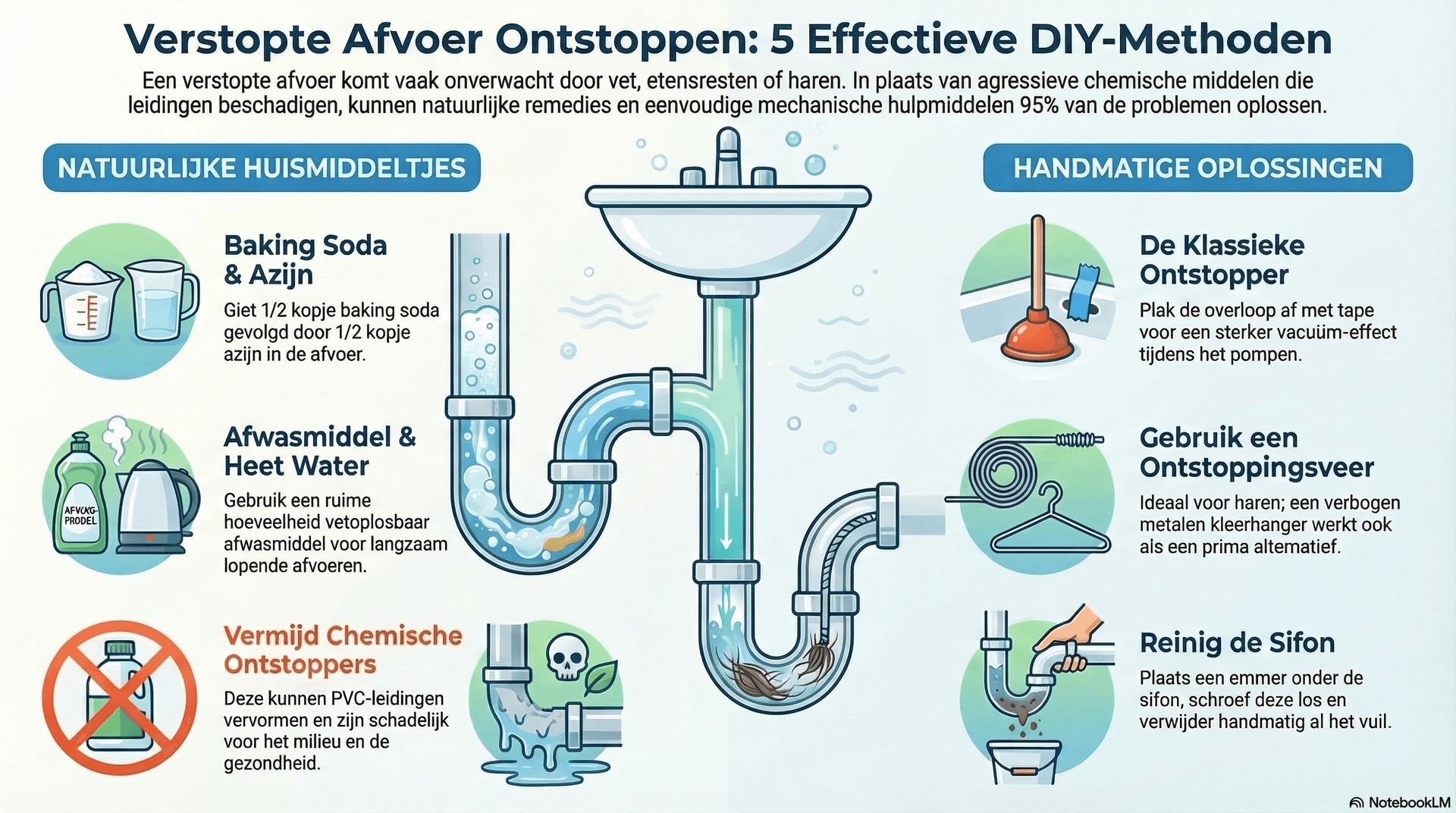 Verstopte Afvoer Ontstoppen: 3 DIY Trucs Zonder Chemicaliën