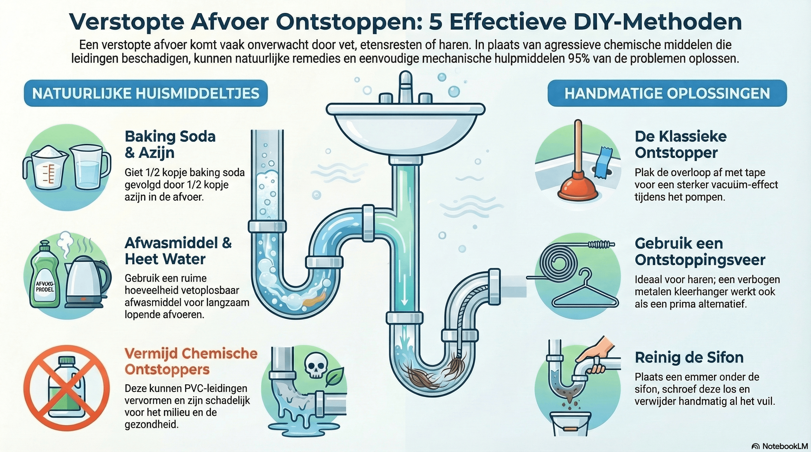 Verstopte Afvoer Ontstoppen: 3 DIY Trucs Zonder Chemicaliën