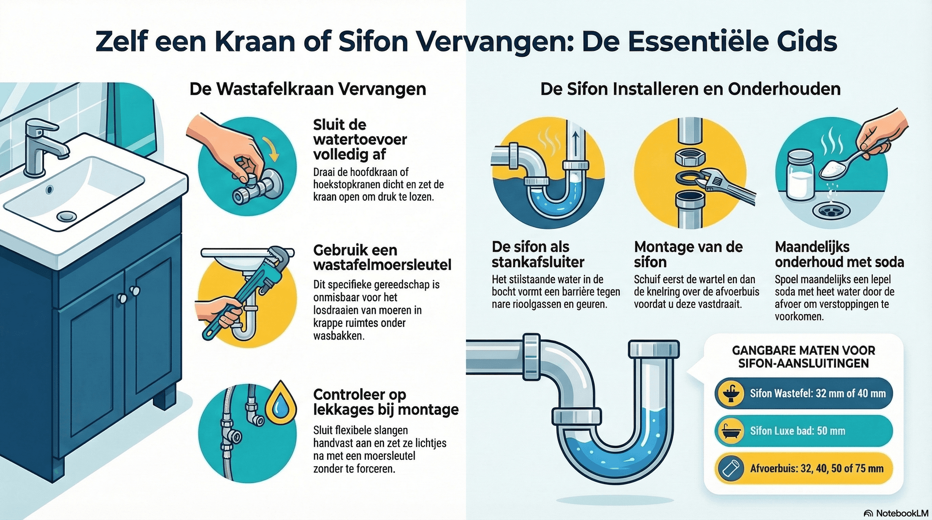Zelf een kraan of sifon vervangen: stap‑voor‑stap handleiding met boodschappenlijst