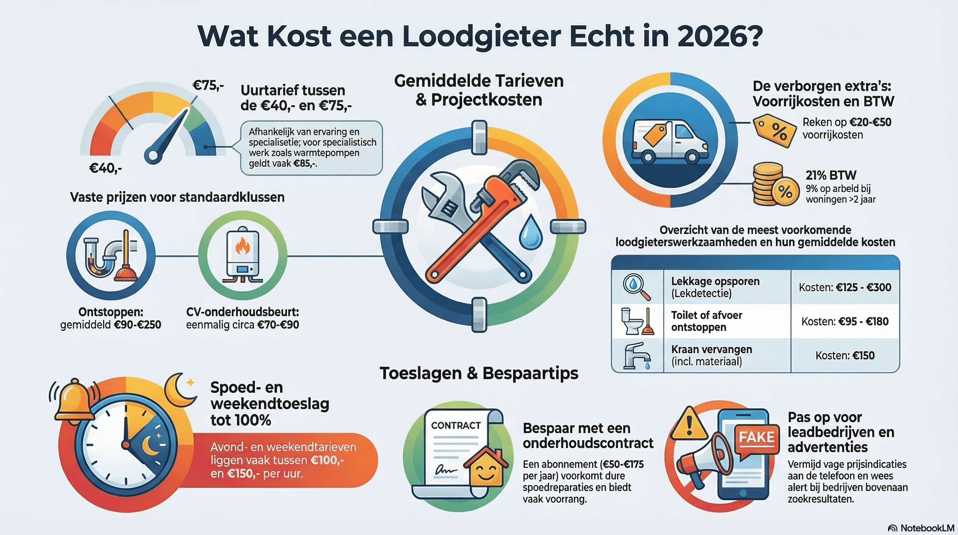 Wat Kost een Loodgieter Echt in 2026? Een Duidelijk Overzicht van Tarieven en Verborgen Kosten
